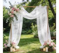 White Tulle Fabric, 6 m x 160 cm Wide Soft Tulle Fabric, Valance Curtain, Valance Decorative Fabric, Transparent Chiffon Fabric, Decorative Fabric, Draping Fabric for Stage Decoration, Archway