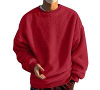 White Turtleneck Men Men Pullover Shirts Fleece Lined Shirts Mens Winter Jackets with Hood Puffer Jacket Men's Akatsuki Hoodie Mens Mock Shirt Jumper Leather Trench Coat Mens (Red, S