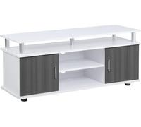 White TV Stand Cabinet Unit 65 Inch Media Storage Cupboard Shelves Modern