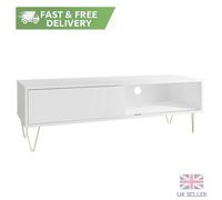 TV Cabinet Sliding Door - White