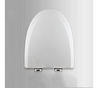 White U-S Toilet Seat with Soft Close, Adjustable Hin, Quick Release, Top Fix Design - Toilet Lid for Family Use, Easy Installat & Comfort