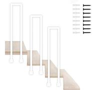 White U-Shaped Stairs Handrail,Indoor Outdoor Stair Railing Non-Slip Transitional Handrail Guardrail with Screws,Metal Hand Rails Safety Fence for Villa Loft Corridor(50cm/20in)