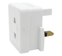 White UK 2 Pin To 3 Pin 1A Fuse Adaptor Plug For Shaver/Toothbrush by Sojon Ltd
