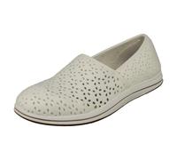 (White, UK 4.5) Ladies Clarks Lightweight Cloudstepper Loafer Style Shoes Brinkley Emily - D Fit