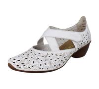 (White, UK 5) Ladies Rieker Hook And Loop Heeled Shoes 43773