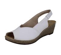 (White, UK 6.5) Ladies Rieker Slingback Wedge Sandals 62462