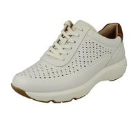 (White, UK 6) Ladies Clarks Punched Hole Detailed Summer Shoes Tivoli Grace - E Fit