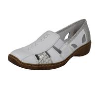 (White, UK 6) Ladies Rieker Cut Out Design Slip On Shoes 41385