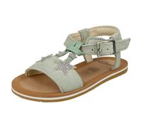 (White, UK 7.5 Infant) Girls Clarks Star Detailed Strappy Sandals Finch Summer T