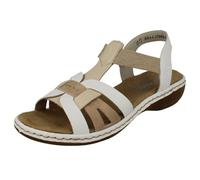 (White, UK 7.5) Ladies Rieker Casual Sandals 65918