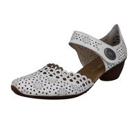 (White, UK 7.5) Ladies Rieker Punched Detailed Summer Shoes 43753