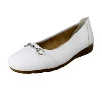 (White, UK 7.5) Ladies Rieker Slip On Ballet Pumps L9360