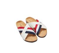 (White, UK 7 ) BRAVE SOUL Mens Cross Over Sandals Beach Sliders