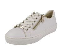 (White, UK 8) Ladies Rieker Casual Trainers With Memory Soft Insole L59L1