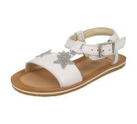(White, UK 9 Child) Girls Clarks Star Detailed Strappy Sandals Finch Summer T