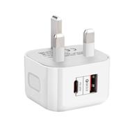 (white, UK) European version PD charger 20 w quick charge head Type C + USB double presented for apple filling the gauge ul European rules