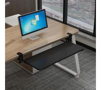 White Under Desk Keyboard Tray with Clamp 52cm Sliding Shelf for Cuter Wortat Adjustable Writing and ping Solut for Home Office