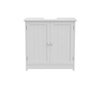 White Under Sink Basin Cabinet Cupboard Bathroom Storage Unit Two Tier Home Bath