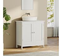 White Under Sink Storage Cabinet with Shelf