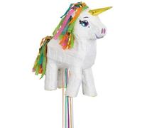 Unique Party Pinata - Mini Unicorn 3D Pull-String - White - 65987