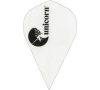 (White) Unicorn Darts Maestro.100 DXM Shape Flights Micron Logo