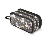 White Unicorns Rainbows Pencil Case Boys Girls Pen Bag Pouch School Kids