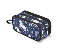 White Unicorns Rainbows Pencil Case Boys Girls Pen Bag Pouch School Kids