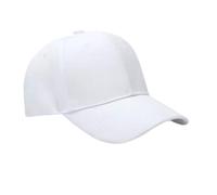 (White ) Unisex Plain Baseball Cap Sports Hat Peak Cap Classic Cap Mens Boys Ladies Hat
