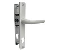White UPVC Inline Lever uPVC Door Handle - Sprung, 92PZ, 215mm Screw Centres