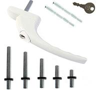 White - UPVC Universal Inline Espag Lockable Window Handle Smart Spindle