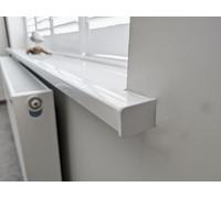 White UPVC Window Board/Cill Cover 1.25m Long 9mm Thick Including End Cap Plastic Window Sill Capping (150mm Depth)