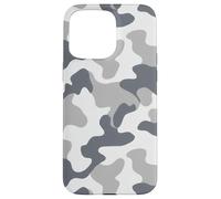White Urban Camo Design | Modern Gray Military Allover Look Case for iPhone 15 Pro Max