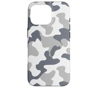 White Urban Camo Design | Modern Gray Military Allover Look Case for iPhone 16 Pro