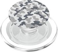 White Urban Camo Design | Modern Gray Military Allover Look PopSockets PopGrip for MagSafe