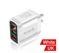 (white, US Plug) QC USB Phone Charger 30W Power Adapter 20W LED Display Screen Quickly Charging Source For Iphone 13 12 Samsung Huawei Xiaomi