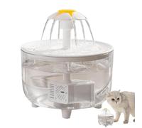 White USB Pet Fountain, 15x15x16cm Pet Fountain Water Bowl, Electric Flower Style Water Dispenser, 1L Silent Cat Waters Fountains For Drinking, Cat Waters Fountains With Filter, PetFountain WaterBowl