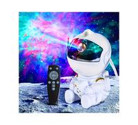 (white) USB-Powered Astronaut Nebula For Galaxy Projector with Remote - Magical Starry Night Light