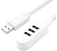 White USB Splitter 3USB Multifunction 3a Charging Converter Extension Line Extension Multi-Port Hub Hub - White 30cm-30cm,Accessories, Computer and Accessories