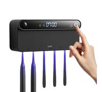 (White) UV Light Toothbrush Sterilizer Holder Cleaner Automatic Toothpaste Dispenser