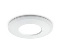 White V50 Bezel, Die-cast Aluminium, 84mm Diameter, 7.2mm Depth, Fire Rated Downlight Compatible, JC1006/WH, JCC
