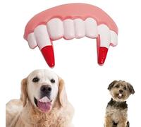 White Vampire Teeth Fake Teeth for Dogs,Funny Silicone Teeth Braces,Creative Fake Teeth Dog Chew Toys, Easy to Apply Dog Toy Teeth,Interactive Toys,Dog Christmas Costume Suitable Accessories