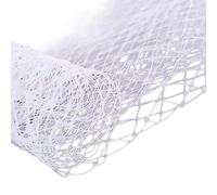 White Veil Neting Fabrics,25CM*3 Yard Net Mesh,Veil Mesh Fabric,Bridal Veil Netting,Birdcage Bridal Veil for Wedding Decoration,Hat Decorating