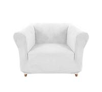 White Velvet Chesterfield Sofa Cover Set - 1/2/3 Seater Washable Stretch Slipcovers forProtect & Sle - Perfect for Chair & Couch Makeover