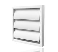 White Ventilation Gravity Grille, 149mm Wall Air Vent Cover Plastic Extractor Fan Ducting Vents Covers for Tumble Dryer Duct Shutters HVAC Exhaust Hood