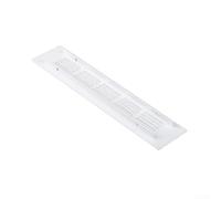 White Ventilation Grille Aluminium Door Air Vent for Wardrobe Cupboard - Insect Mesh Screen Protective Louvered Grill Cover 20cm x 5cm(50 * 200mm)