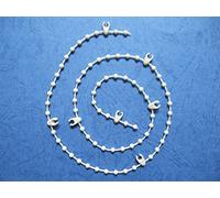 WHITE VERTICAL BLIND LINK BEAD CHAIN 100 LINKS FOR 89MM SLATS (3.5")