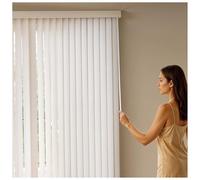 White Vertical Blinds for Sliding Glass Doors, Window Blinds for Big Windows, Sliding Glass Doors, Room Divider, Filter The Light into Room by Turn The Slat(70x230cm/28x91in)