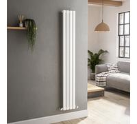 White Vertical Oval Panel Radiator - Sorrento Tall Designer Range - Various Sizes