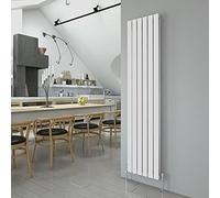 White Vertical Radiator 1800x408mm Double Flat Panel Designer Radiator Interior Design