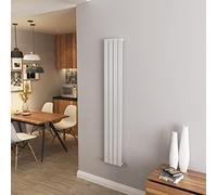 White Vertical Radiator Single Column Flat Panel Central Heating Radiators 1600 * 272mm